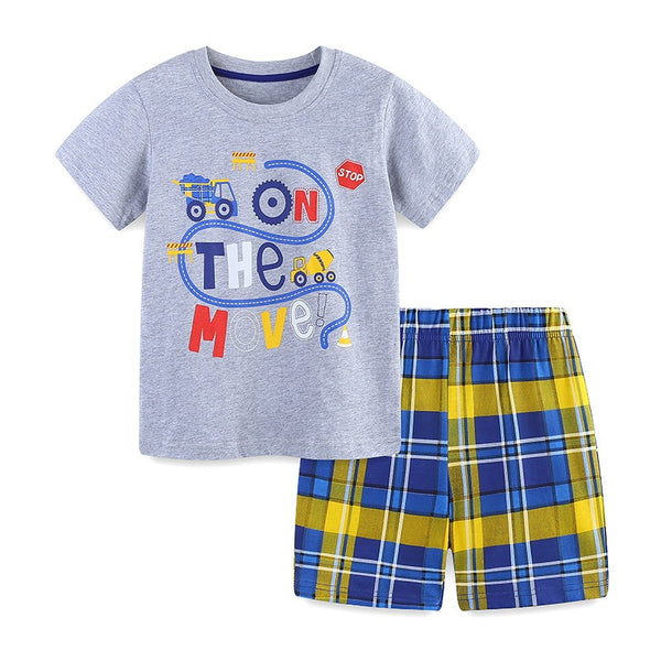 Boys Truck on The Move T-shirt and Shorts