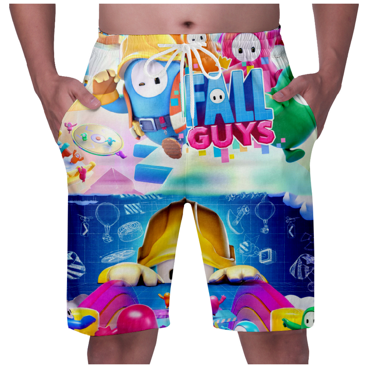 aminibi- Fall Guys Beach Shorts