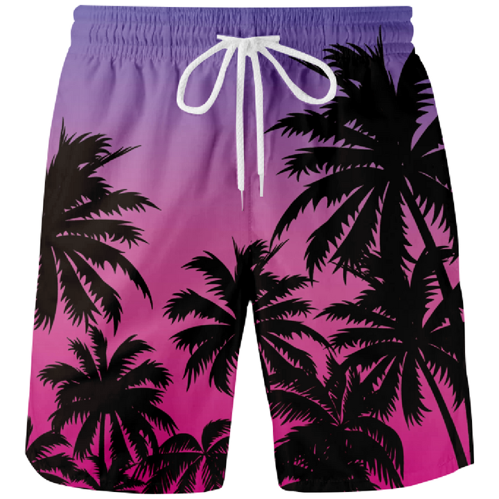 aminibi- Men's Coconut Palm Beach Shorts