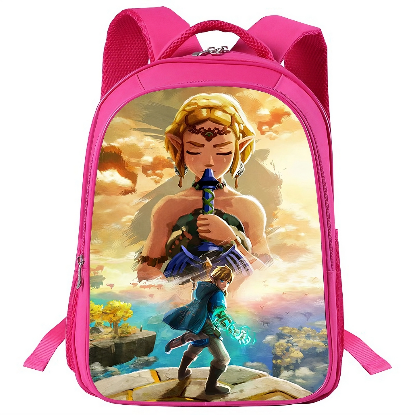 Princess zelda and link Backpack with Lunch Bag and Pencil Case