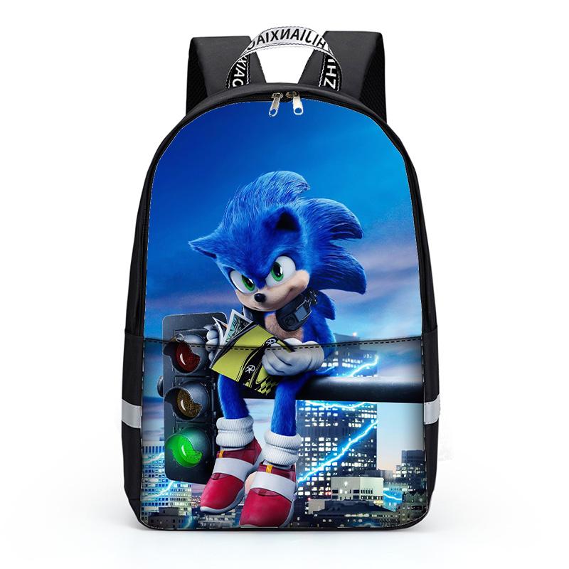 aminibi- Sonic the Hedgehog School Backpack for Girls Boys Casual Bookbag for Students