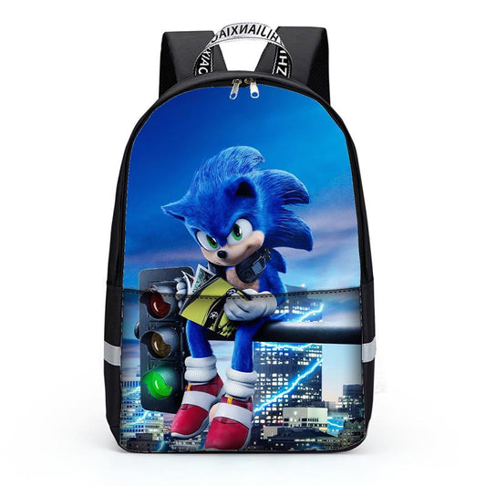 aminibi- Sonic the Hedgehog School Backpack for Girls Boys Casual Bookbag for Students