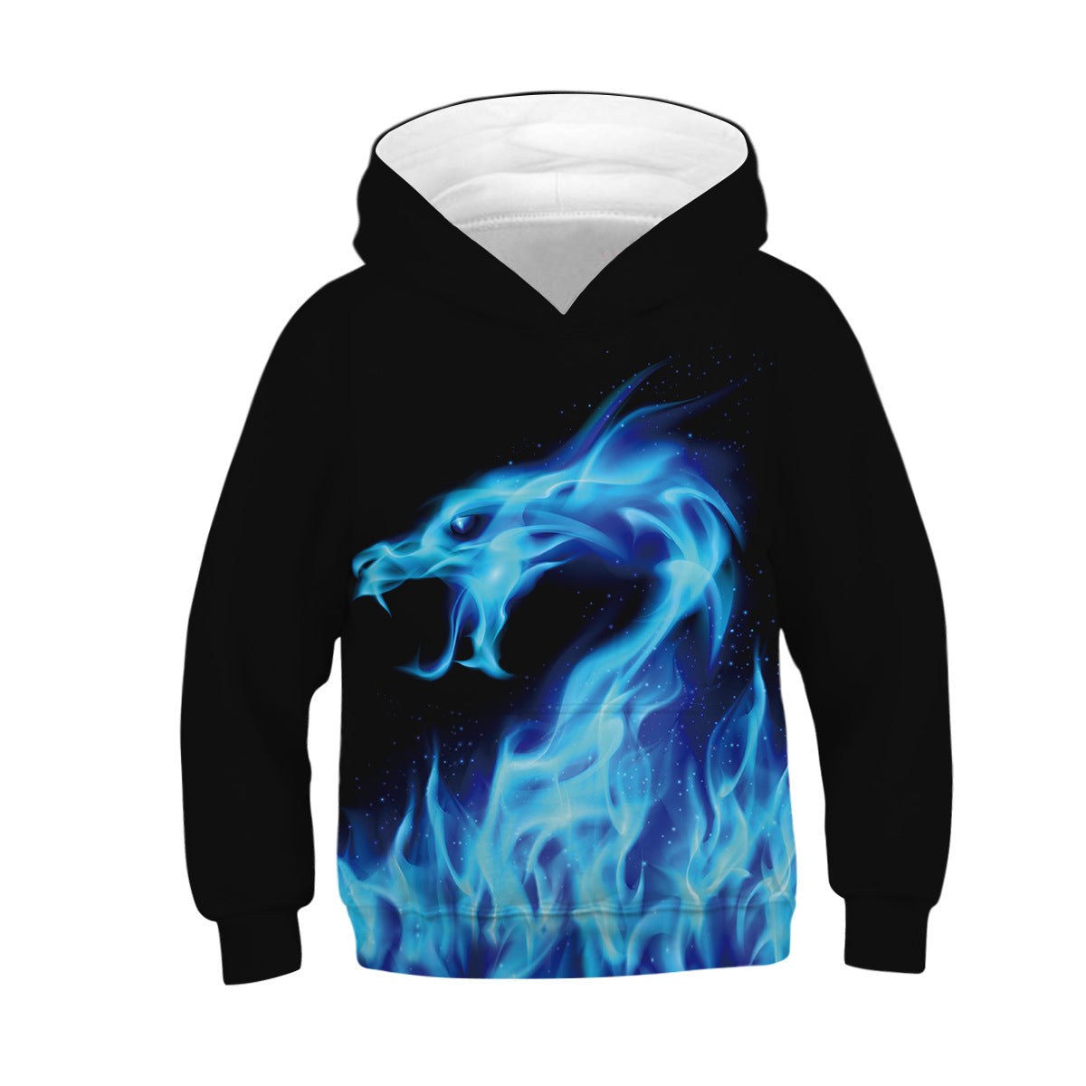 aminibi- Kids Fire Dragon and Ice Dragon 3D Hoodie