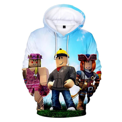 aminibi- Kids Roblox 3D printing Hoodie Unisex Sweatshirt