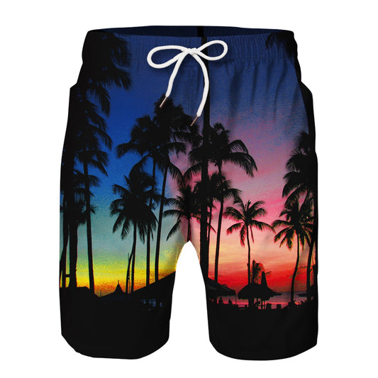 aminibi- Kids Coconut Trees Beach Shorts