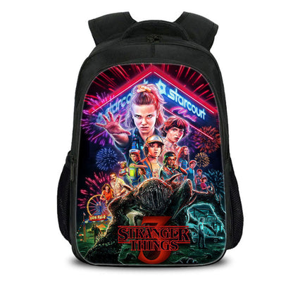 aminibi- stranger things 3 backpack with lunch bag and pencil case