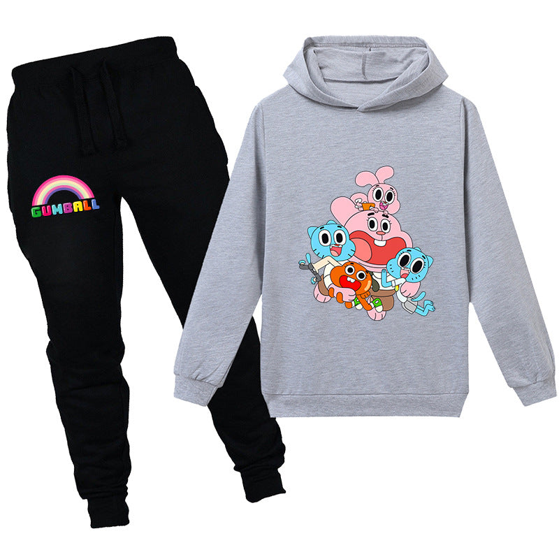 aminibi- Kids The Amazing World of Gumball Hooded shirt and pants 2pcs