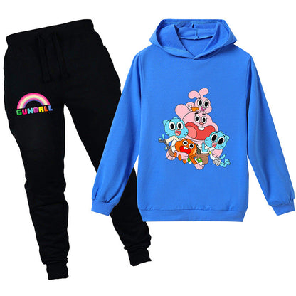 aminibi- Kids The Amazing World of Gumball Hooded shirt and pants 2pcs