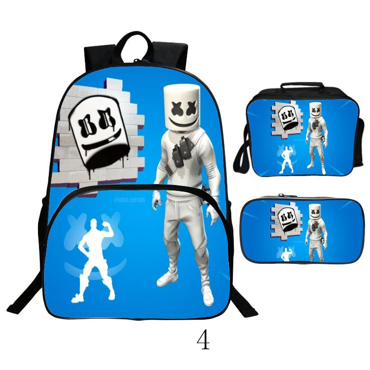 aminibi- Dj Marshmello  Kids 16 Inch Oxford Backpack Lunch Bag And Pencil Case 3 in 1|nfgoods