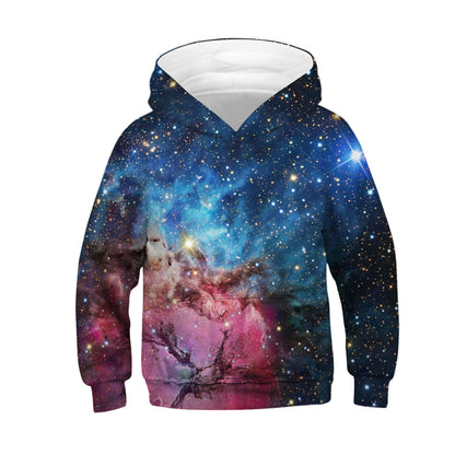 aminibi- Unisex galaxy Hooded Sweatshirt for boys and girls