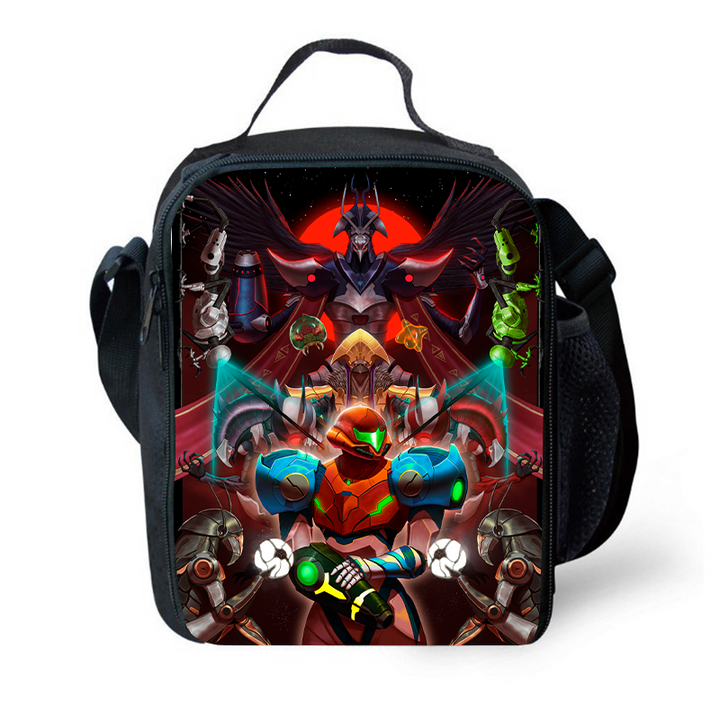 aminibi- Metroid Dread School backpack Lunch Bag Pencil Case