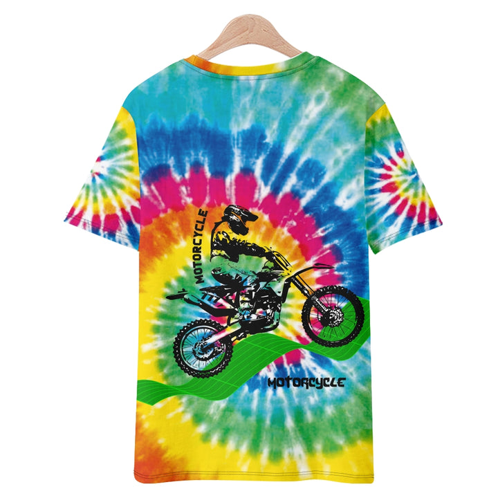 aminibi- Motorcycle Tie-dye Style T-shirt