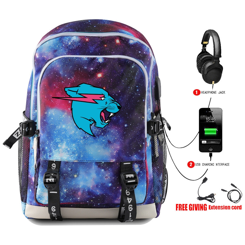 aminibi- Mr Beast Backpack 17" Book Bag