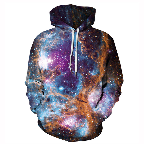 aminibi- Unisex Galaxy Nebula Star Hoodie