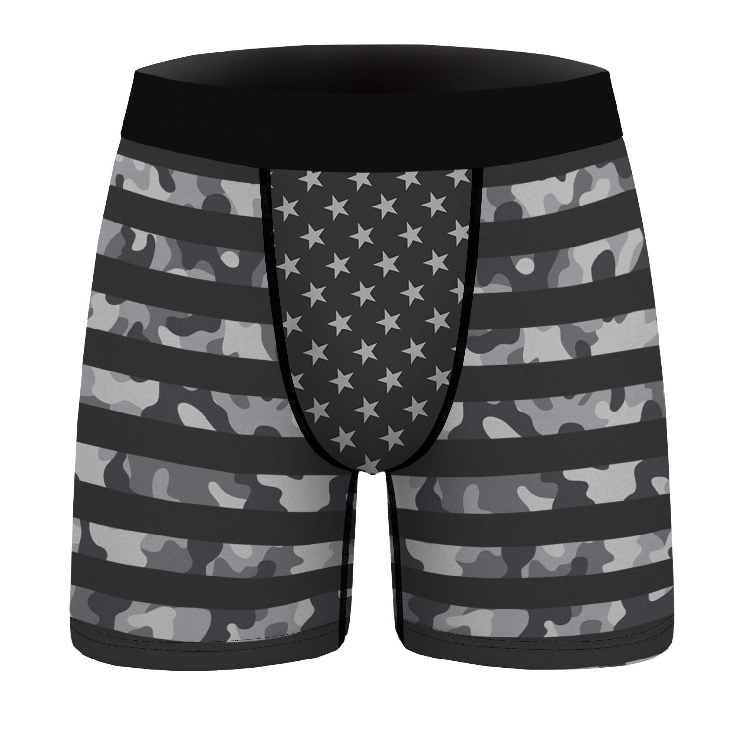 aminibi- Men's American Stars and Stripes Boxer Short Underwear/Underpants