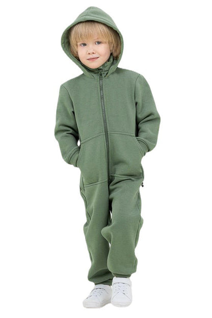 aminibi- Kids Hooded Jumpsuit Suitable for Winter