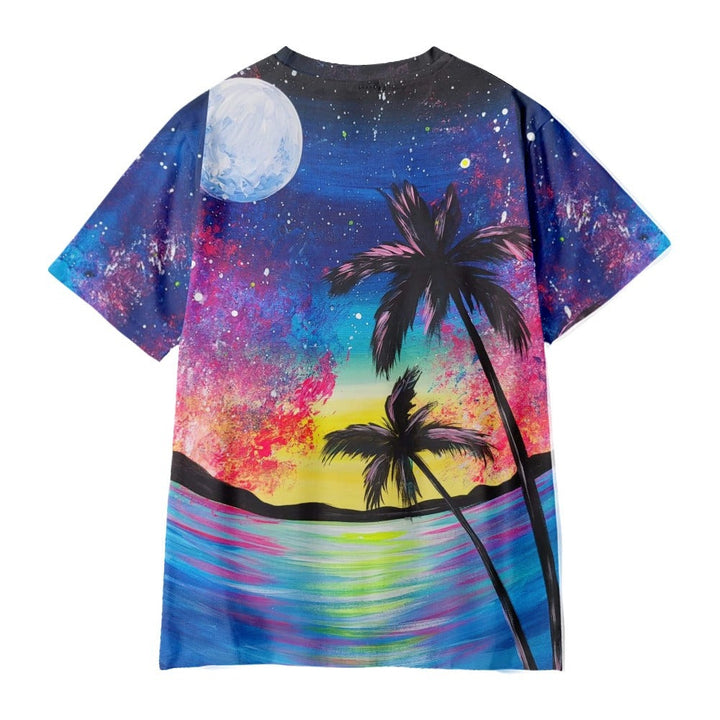 aminibi- Watch The Colorful Starry Sky At The Seaside　T-shirt