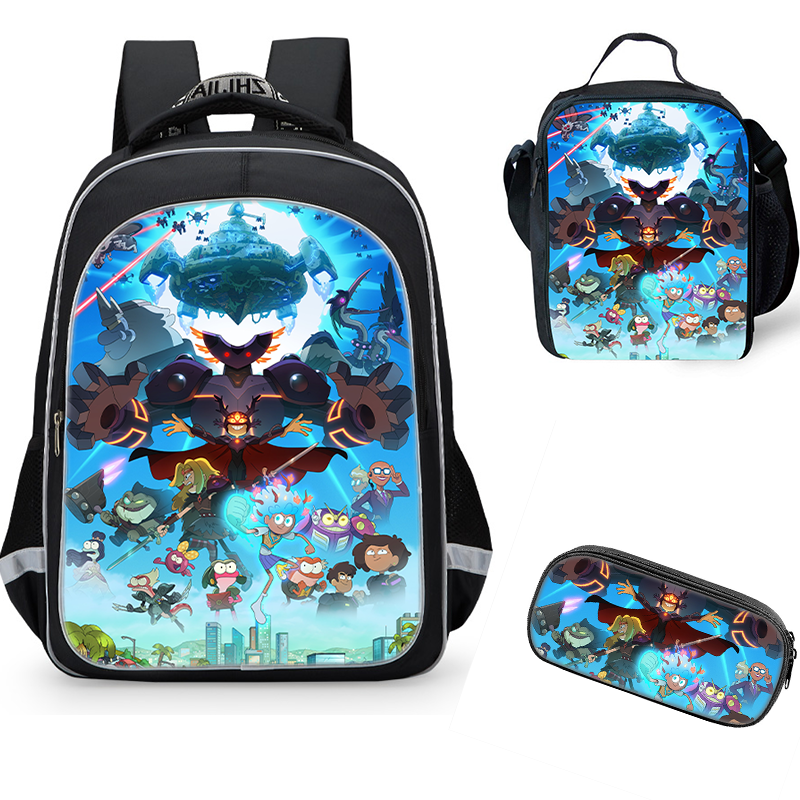 aminibi- Amphibia  School Backpack Lunch Bag Pencil Case