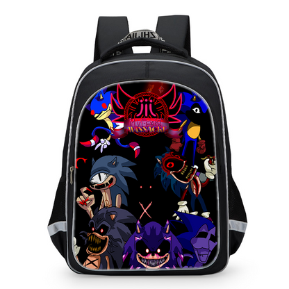 aminibi- Sonic Exe Print Black Backpack