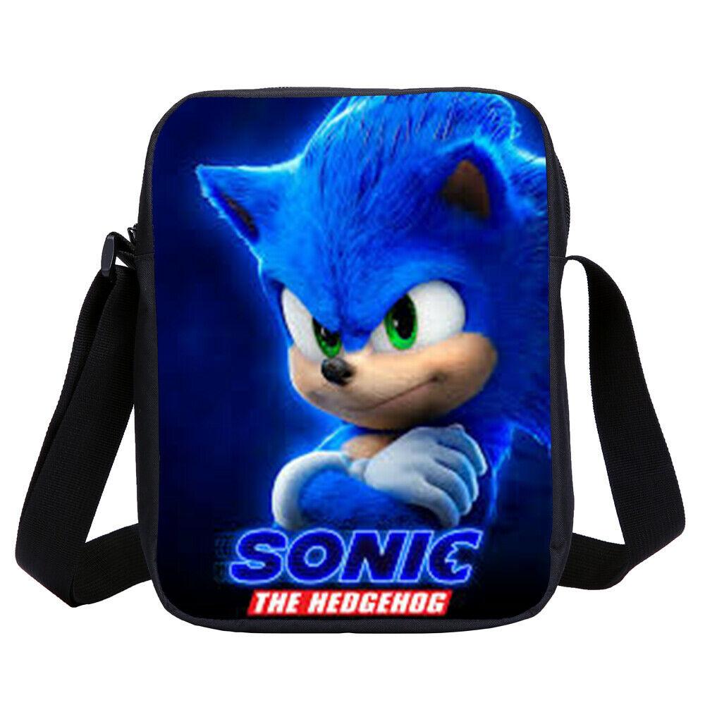 aminibi- Casual Stylish Sonic The Hedgehog Kids Backpack Lunch Box Sling Bag Pen Case